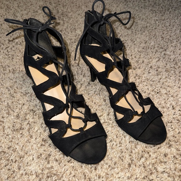 Fergalicious Shoes - Fergalicious Black Strappy Heels